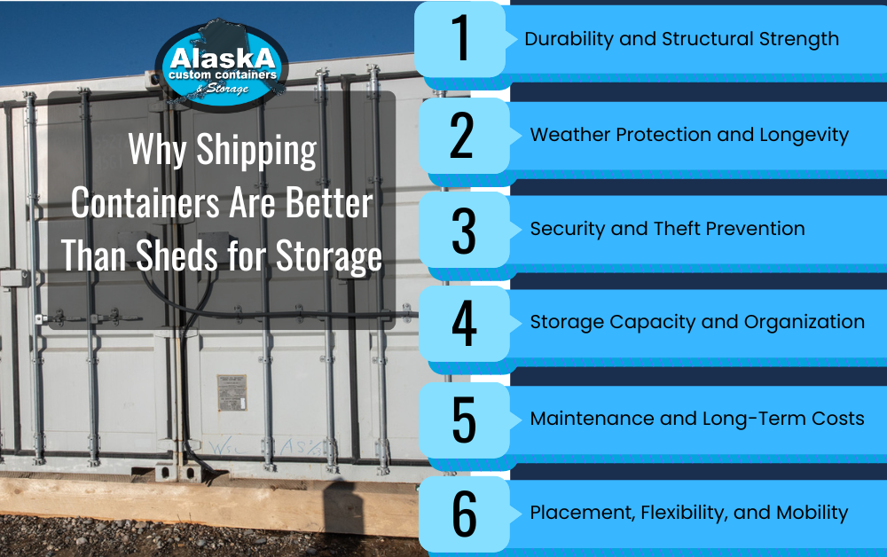 Why Shipping Containers Are Better Than Sheds for Storage Infographic