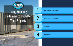 Using Shipping Containers to Declutter Your Property Infographic