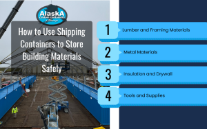 How to Use Shipping Containers to Store Building Materials Safely Infographic
